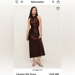 Reformation Mahogany Casette Dress